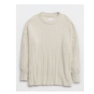 aerie buttercream crew sweater in cream size xxl!